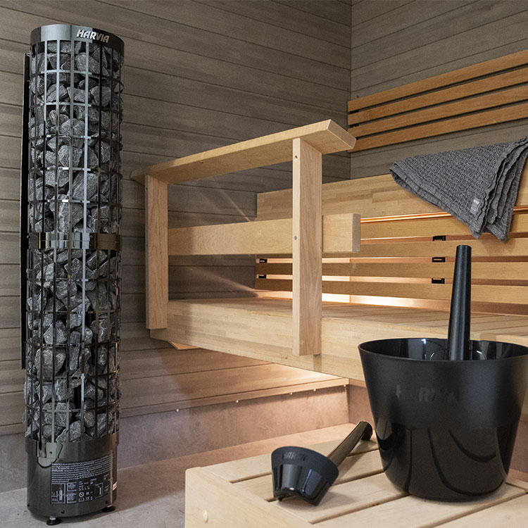 Harvia Cilindro Black PC90 Saunakachel | EMPORTE Wellness